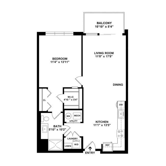 A6 Floor plan W Dimensions - Courthouse Square Apartments