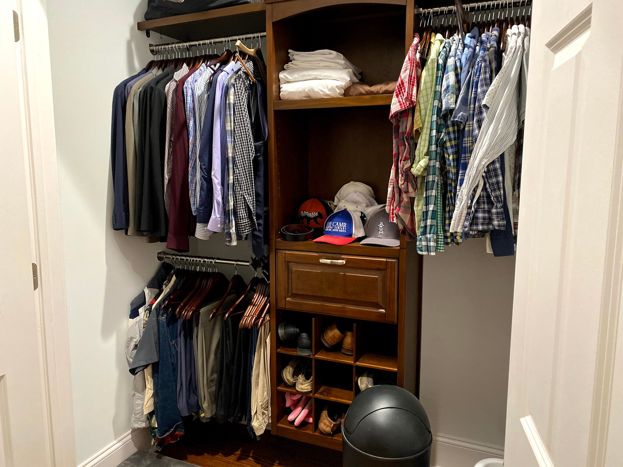 2nd floor primary bedroom closet with wine fridge - 17 U St NW