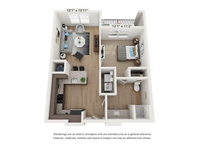 One Bed One Bath - The Edge