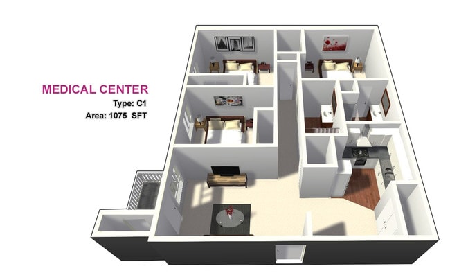 Three Bed / Two Bath - Medical Center