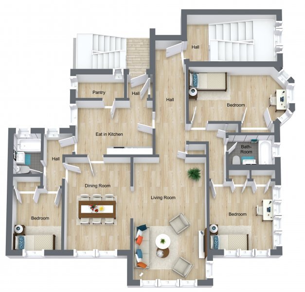 3Bd 2Ba Living & Dining Rooms - 612-626 Sheridan Rd