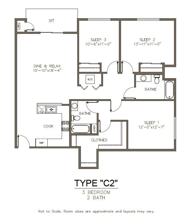 Building Photo - Unit Type C2 | 3 Bedroom | 2 Bathroom