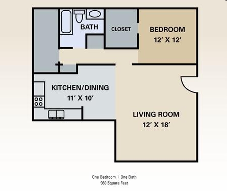 1BR/1BA - Parkwild Apartments