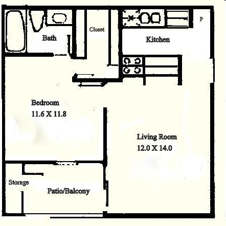 Small One Bedroom - Raintree Apartments