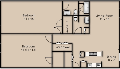 2BR/1.5BA - The Residence Village Green