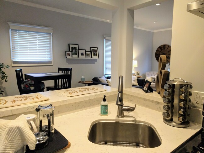 Furnished kitchen looking into greatroom - 652 N Marengo Ave