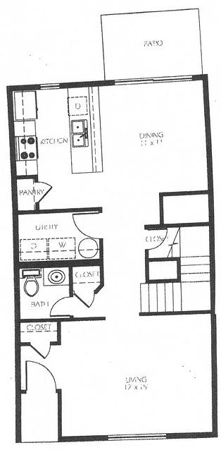 2 Bedrooms Downstairs - Post Oak Villas Apartments