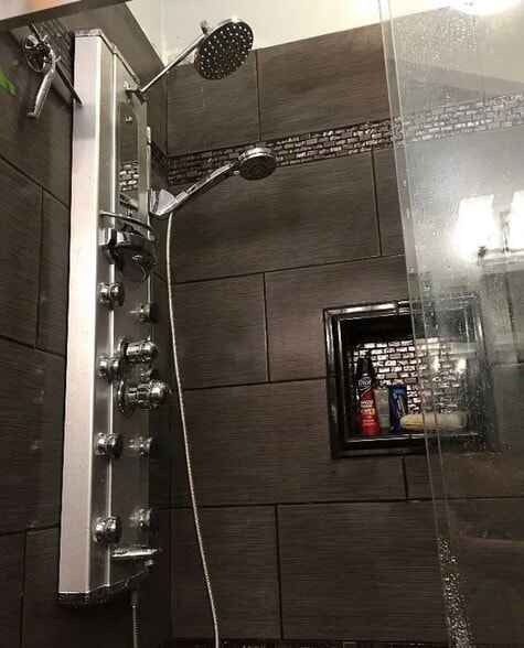 Upstairs bathroom. Large tiled shower. - 419 W Root St