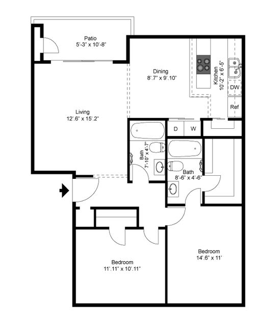 2BR/2BA - Maxton West Apartment Homes