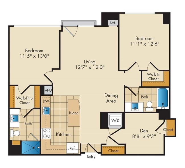 Floorplan - Flats 130 at Constitution Square