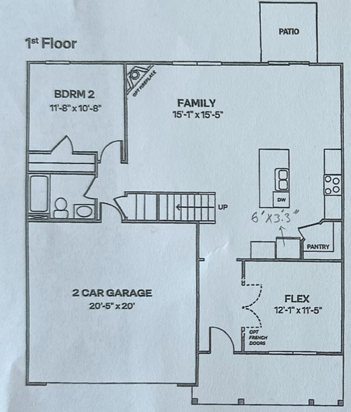 First Floor Plan - 2124 Fletchers Ridge Dr