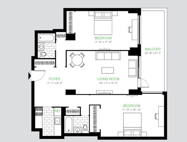 Floorplan - Yorkshire Towers