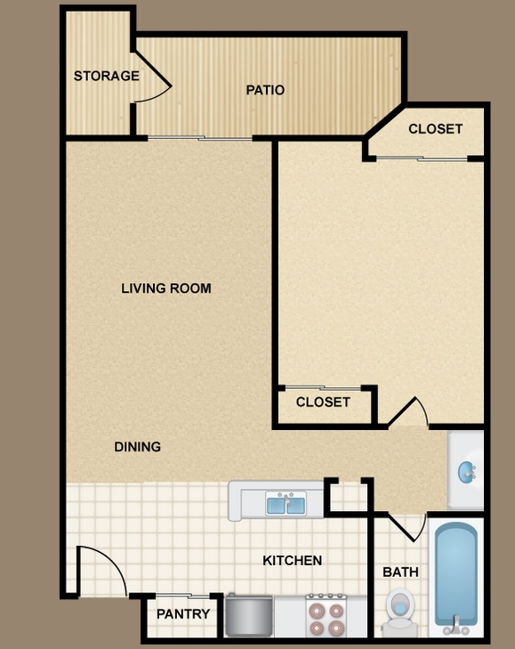 1BR/1BA - New Horizon Village Senior Apartment Homes