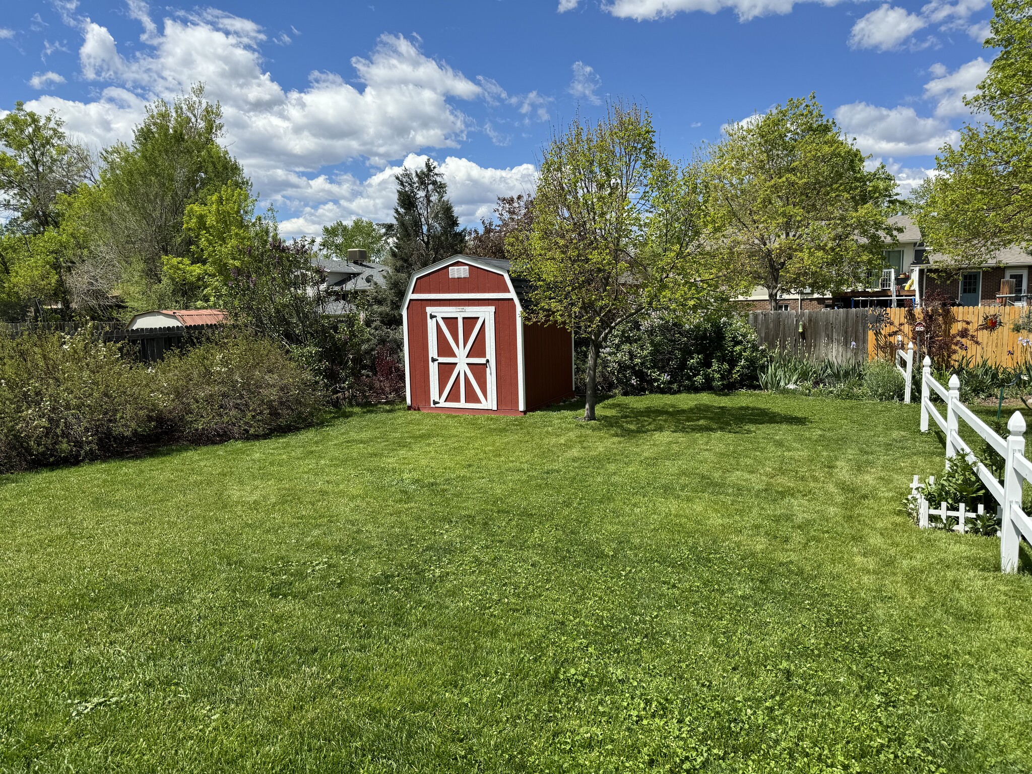 Large maintained backyard as seen from covered patio - 4685 Robb St