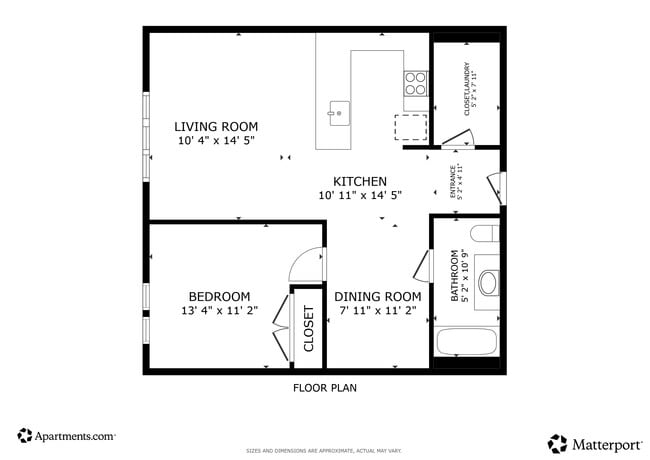 1BR, 1BA - 685SF - Kelley Square Lofts