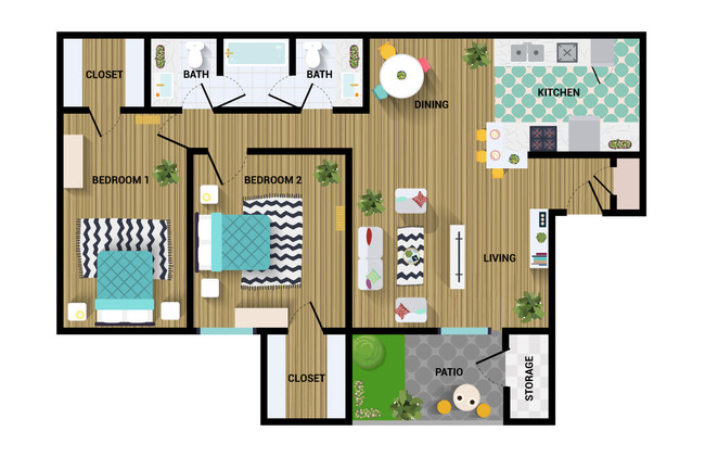 Floorplan - Villa Nueva Apartments