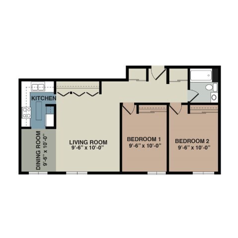 Floorplan - Applewood West and Fairmount Apartments