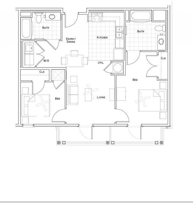 Floorplan - Barataria Station Apartments