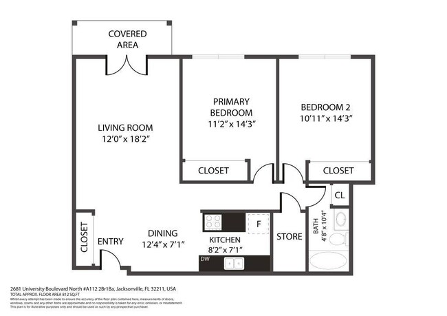 Two Bedroom | One Bathroom | 950 Square Feet - The Lakeside Nest