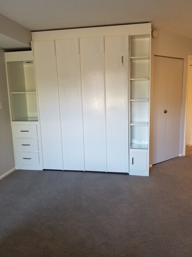 Queen size Murphy Bed with shelving and drawers - 2100 Langston Blvd