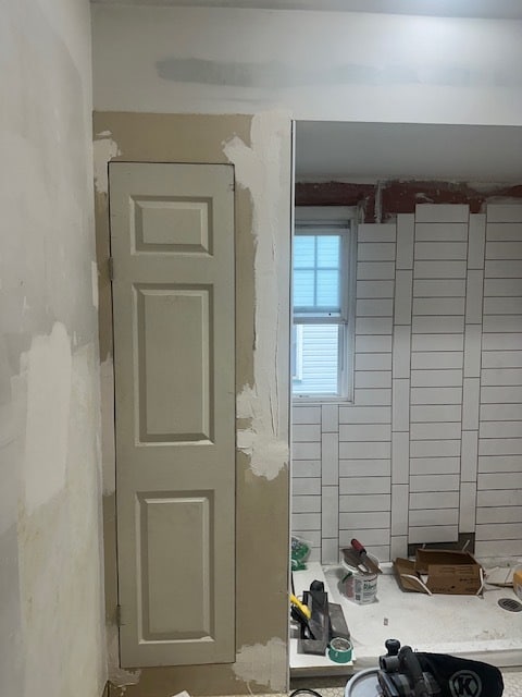 bathroom completely gutted for beautiful modern elegance - 1223 Genesee Park Blvd