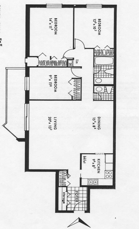Three Bedroom A - College Park Apartments