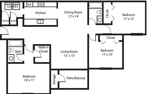 3BR/2BA - Magnolia Place at Stockbridge