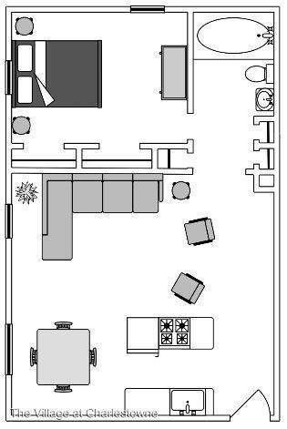 One Bed, One Bath, 800 Square Feet - Aspire Courtyards