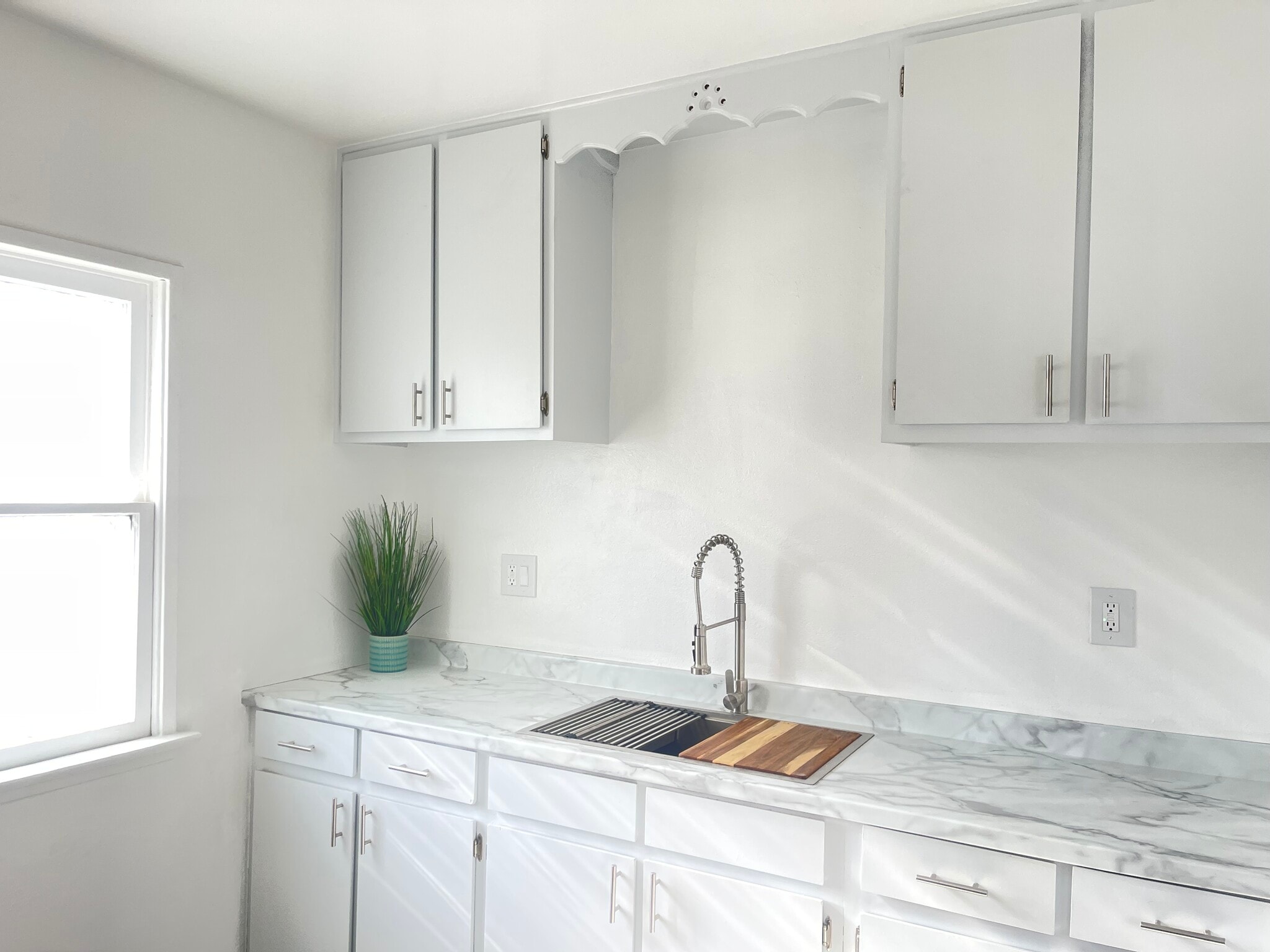 Kitchen _ New Stainless Steal Handles and Hardware - 128 Elm Ave