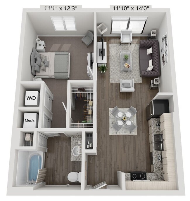 Floorplan - 6228 Music City Apartments