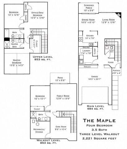 Floorplan - Cedar Pointe Townhomes