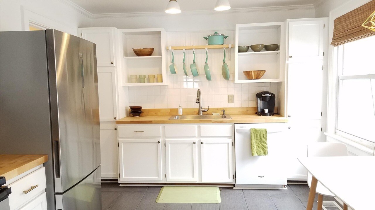 Remodeled kitchen ft. butcher block counter top - 1236 Sunnymeade Dr