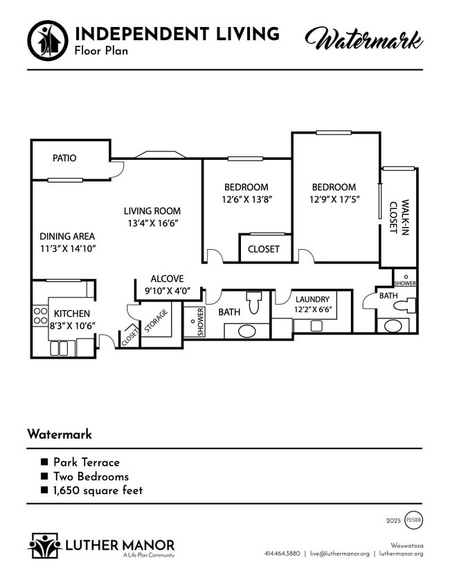 Floorplan - The Terrace at Luther Manor