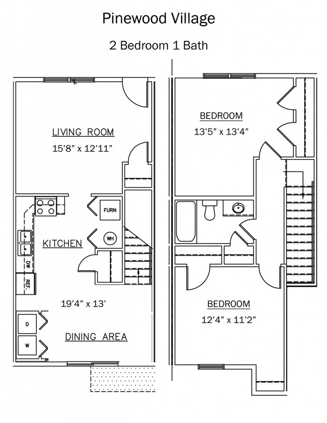 2BR/1BA - Pinewood Village