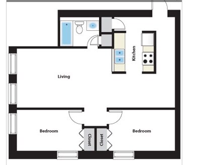 2BR/1BA - Columbian School Apartments