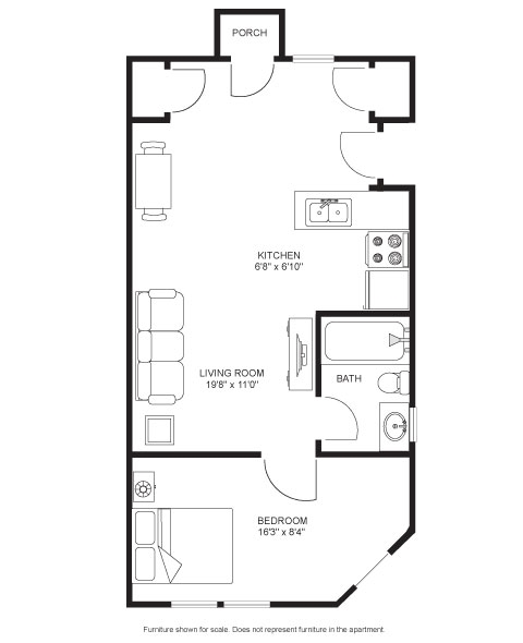 1 BD/ 1BA - 110 West