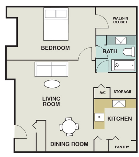 1BR/1BA - Fairway Apartments