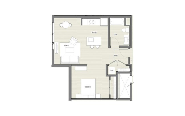Jr. One Bedroom - 680 SF - The Richmond Residences