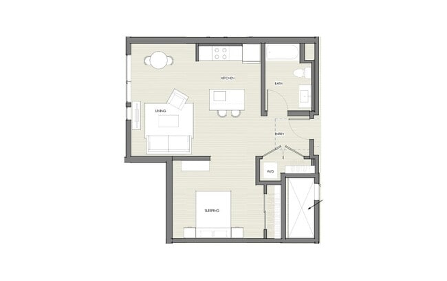 Jr. One Bedroom - 680 SF - The Richmond