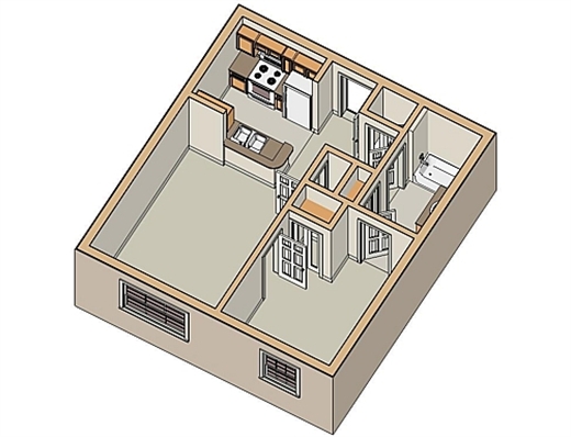 1BR/1BA - St. Luke's Life Center Apartments