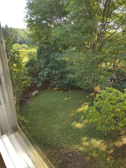 View out bedroom #2 window of side yard. - 1314 Blakeley Rd