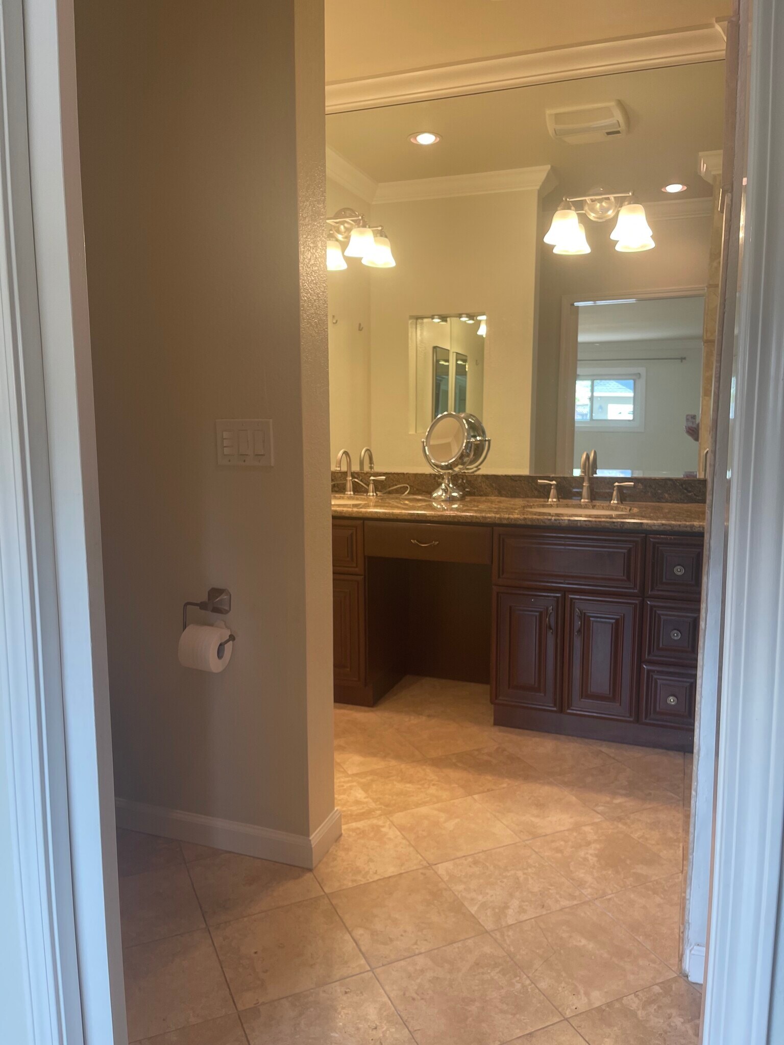 elegant travertine tile - 14901 Nelson Way