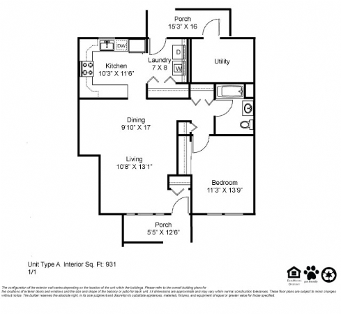 1BR/1BA - Creekwood Apartments