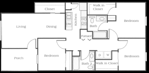 3BR/2BA - Canterbury House Apartments - Lebanon