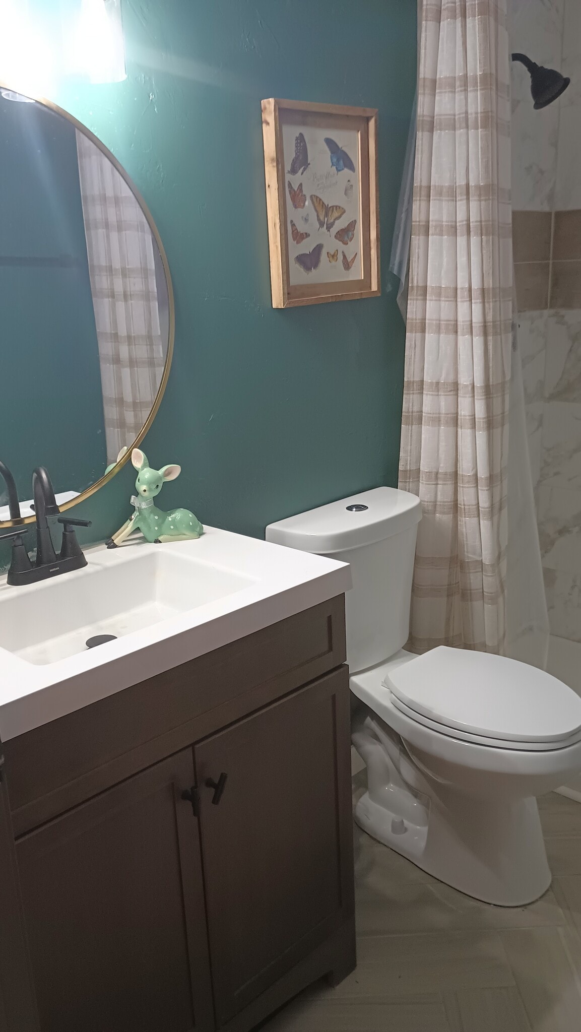 Main bathroom with new walk in tile shower - 615 Tank Hill Rd