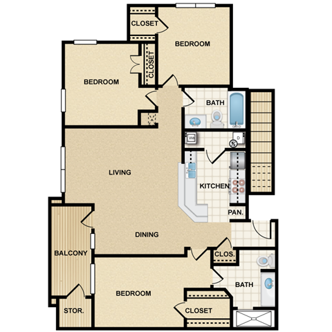 Floorplan - Crowne Chase Apartment Homes