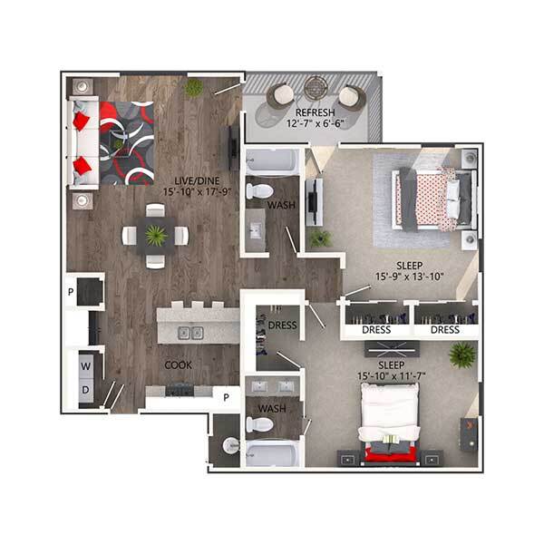 Floorplan - Reatta Ranch Apartments