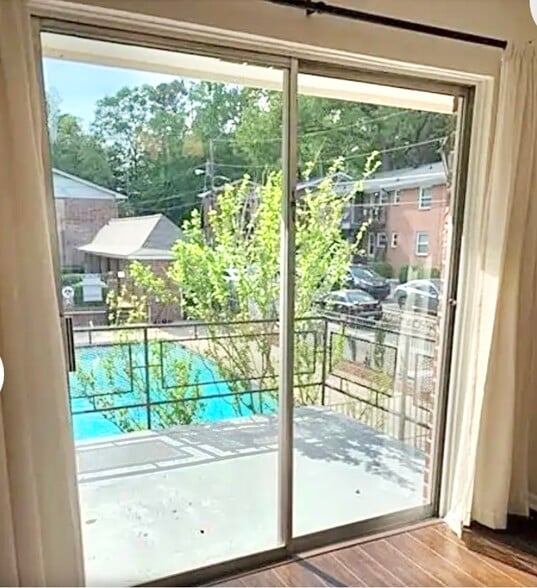 Patio doors with pool view - 4266 Roswell Rd NE