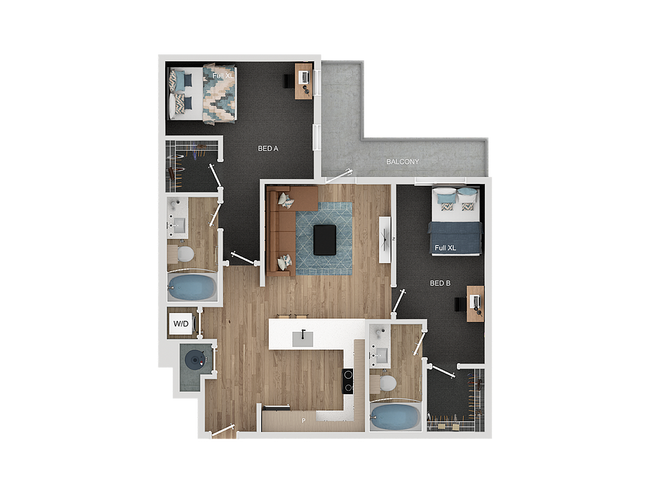 2BR/2BA - B2 - Lumen on Ninth