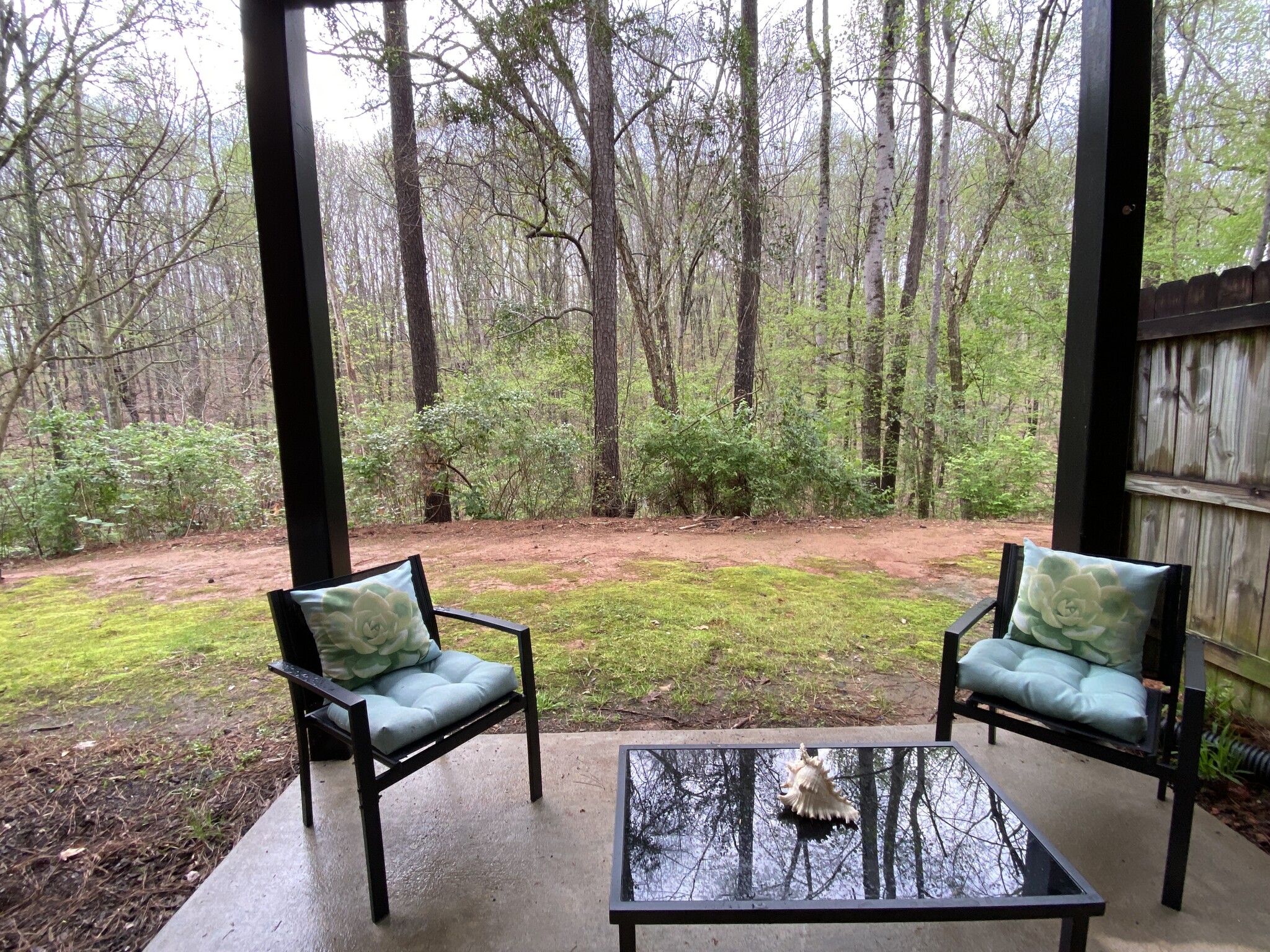 Porch overlooking stream and Ben Burton Park. - 600 Mitchell Bridge Rd